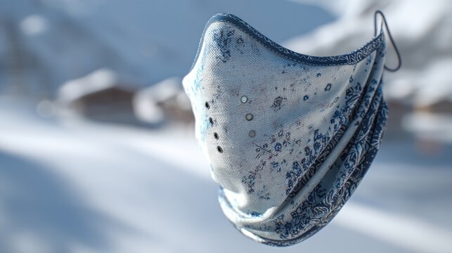 Snowy face mask design