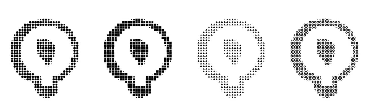Risograph style halftone icons - greentech. Green tech icon collection and design. Editorial vector design. Classic comic book look. High-contrast monochrome detail.
