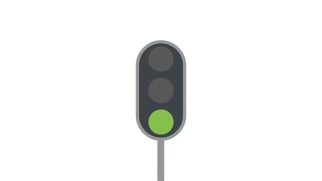 Traffic Light Animation Red Yellow Green loop