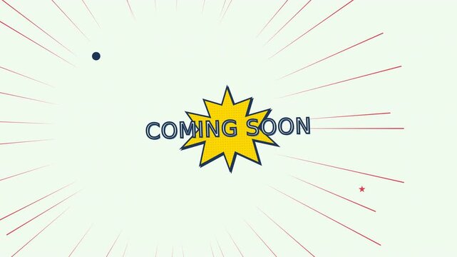 Dynamic Coming Soon Animation with Exciting Text and Motion Effects for Future Projects Video Scene