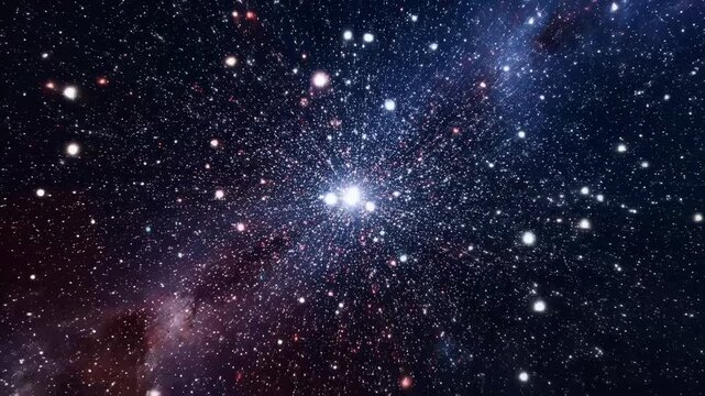 Cosmic nebula glow with dynamic star clusters and glowing light effects in deep space galaxy exploration