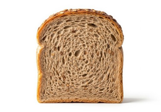 Close up of toasted whole wheat bread slice