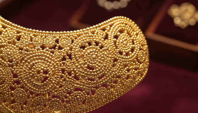 22k gold Etruscan granulation jewelry texture with microscopic spheres