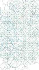 Fototapeta premium Complex Network of Overlapping Circles and Lines.