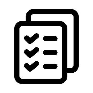 Task list icon. Editable line icon. Professional and modern outline icon vector illustration featuring task checklist items in a minimal design.