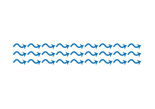 Patr&oacute;n de flechas azules onduladas que representan el movimiento del viento o corrientes de agua