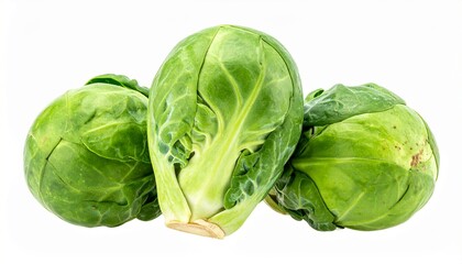 Fototapeta premium Rosenkohl auf weißem Hintergrund 