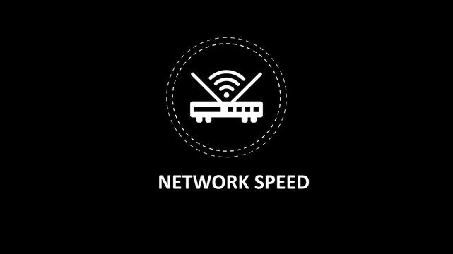 Animated wi-fi speed gauge with dynamic signal strength for tech and connectivity projects