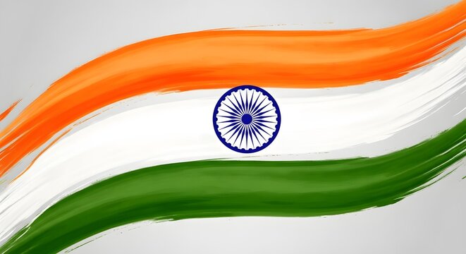 Celebrating independence day of india vibrant tiranga waving a symbol of freedom and national pride