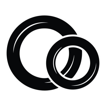 Interlocking black rings interlocking rings black and white
