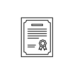 Fototapeta premium Certificate template in minimalist design with decorative border 