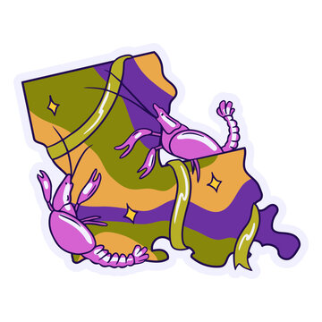 Louisiana crawfish mardi gras