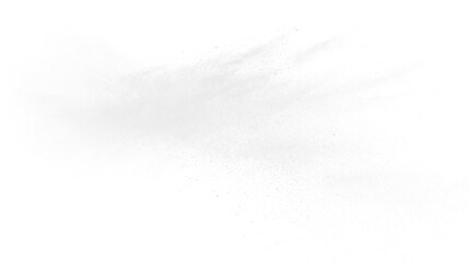 Naklejka premium White dust particle sprite impact effect with misty edges on transparent background for design projects and visual art