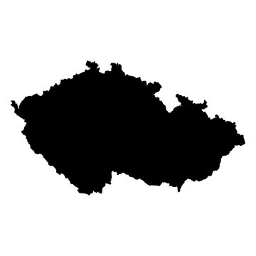 Stylized silhouette of the czech republic