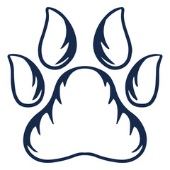 Obraz premium Blue paw print