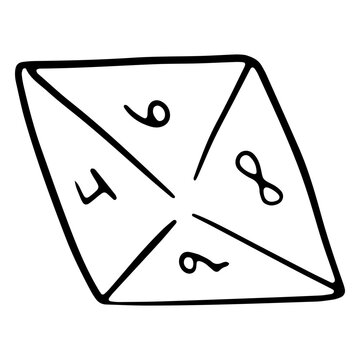 Abstract geometric design with numbers