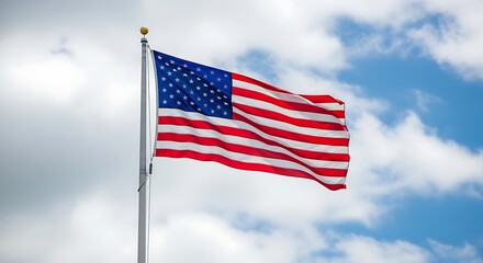 Obraz premium American flag waving celebrating flag day 4th of july and independence day in the usa