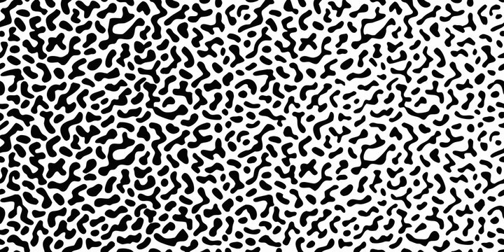 Abstract black and white organic pattern with irregular shapes