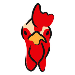 Playful rooster illustration design © Vexels