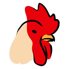 Stylized rooster illustration design © Vexels