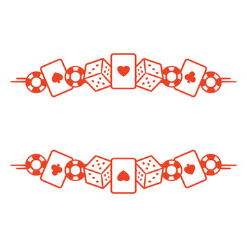 Vibrant casino-themed border design