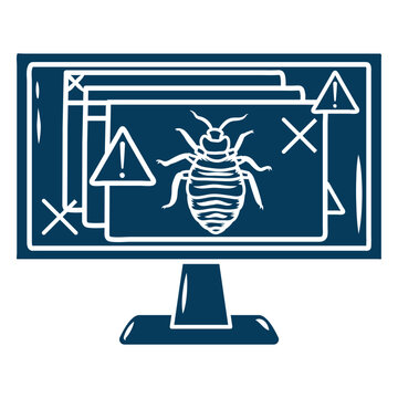 Humorous bed bug warning graphic