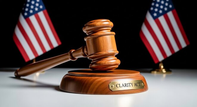Clarity Act Gavel with USA Flags