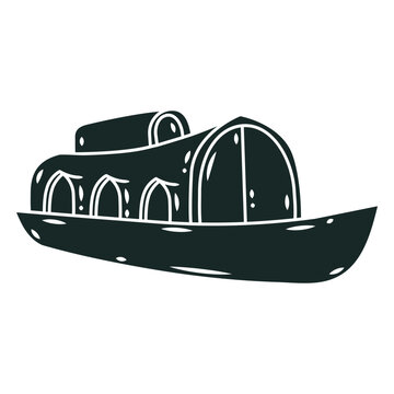Classic riverboat illustration design