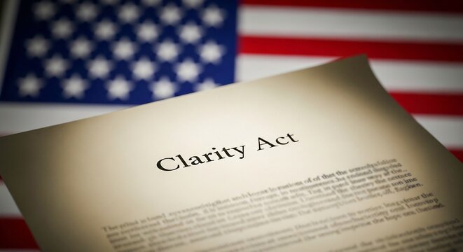 Clarity Act Document with USA Flag