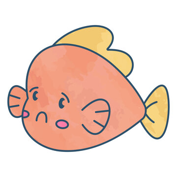 Kawaii sad fish