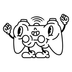 Playful cartoon game controller design © Vexels