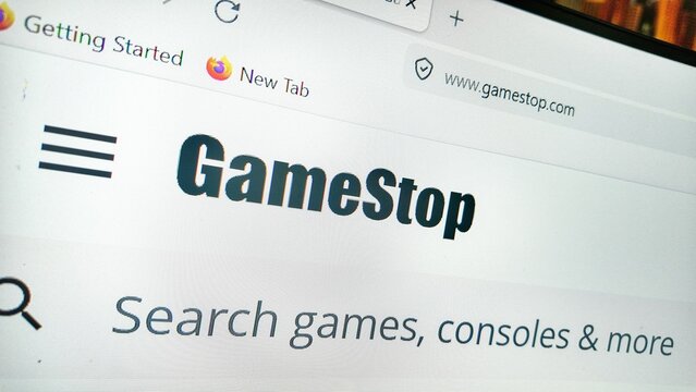 a computer screen with gamestop website displayed