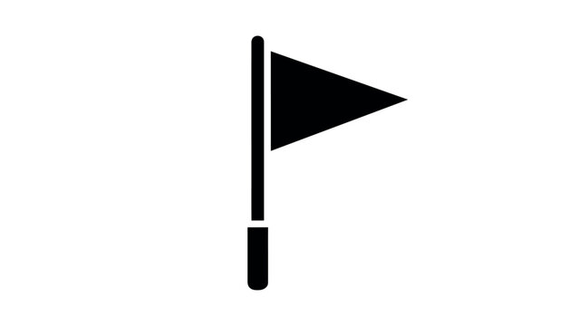Flag Icon Simple Minimal Navigation Symbol