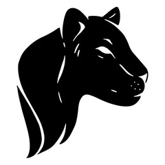 Elegant black lion silhouette design © Vexels