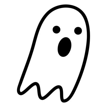 Cute minimalist ghost character design t-shirt design