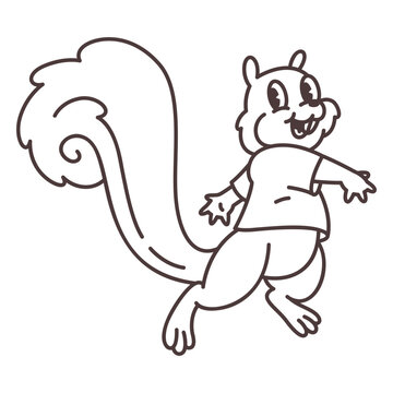 Squirrel is running