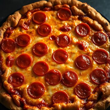 Pepperoni constellations, sauce nebulae swirl across golden dough galaxy, captured with time-worn lens,  celestial,  faded
