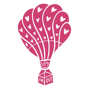 Whimsical heart balloon design