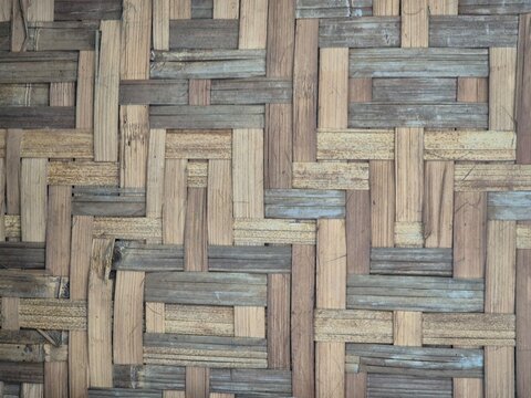 Anyaman (Woven bamboo) texture for pattern and background, Indonesian traditional background