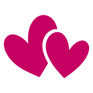 Interlocking vibrant heart graphic design