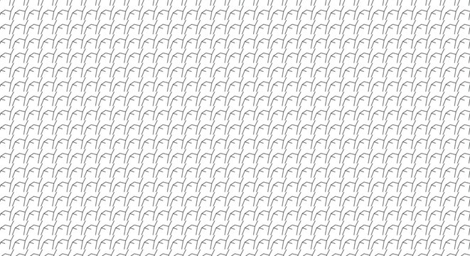 Seamless monochrome fish scale line pattern. repeating overlapping arcs, geometric scallops, abstract mesh texture. for interior design wallpapers, architectural drafting. flat stock vector.