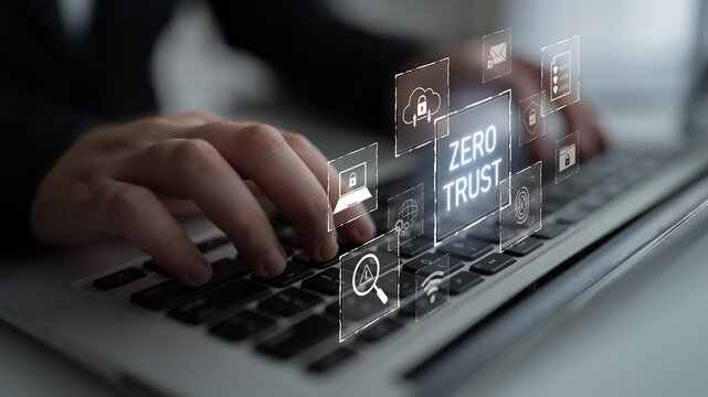 Zero trust model enhances data protection. Zero trust blocks unauthorized access, secures devices, zero trust defends networks, and zero trust verifies users continuously. Latch