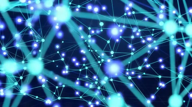 Abstract blue and light background with glowing stars