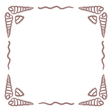 Elegant seashell border design
