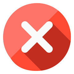 Fototapeta premium Red circle with an x in the middle