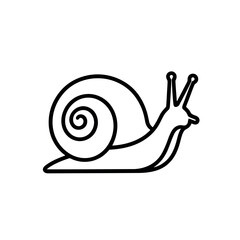 minimalist silhouette vector illustration of snail black and white    © Mst. Liza Akter