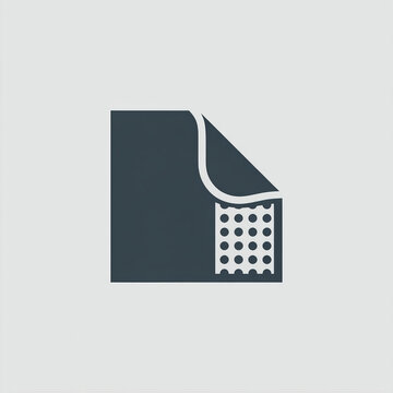 Simple dark icon representing a paper document with perforated edge detail.