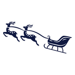 Festive reindeer sleigh design © Vexels