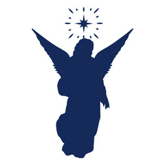 Naklejka premium The silhouette of an angel