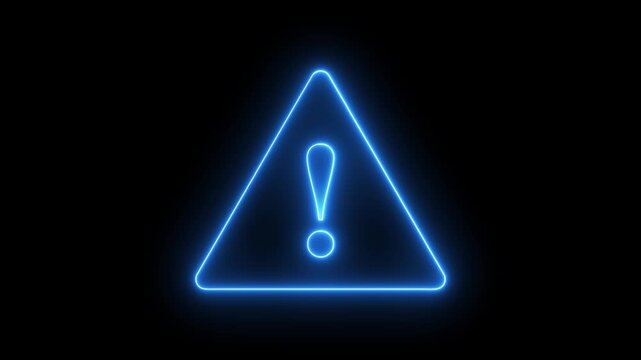 Alert warning sign Exclamation symbol, danger signal icon, Risk caution message icon animation. Danger error icon. Warning Sign